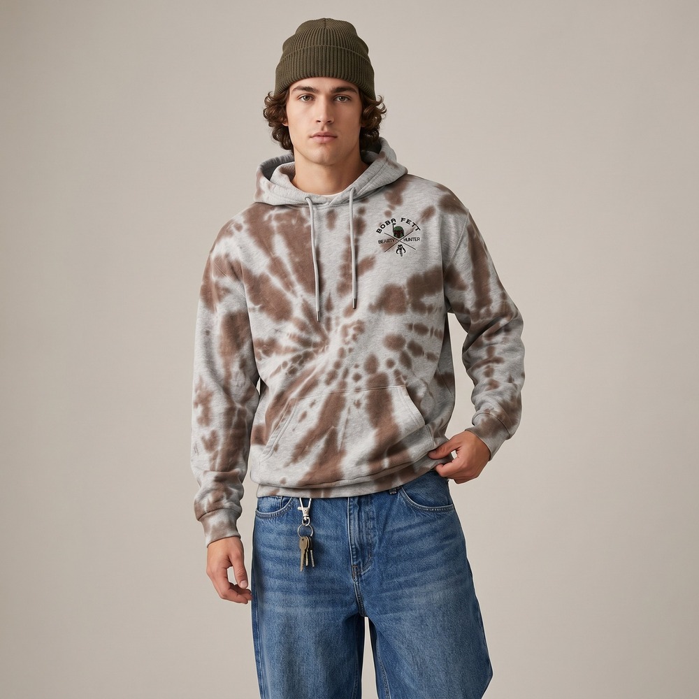 Star Wars Boba Fett Tie-Dye Hoodie Embroidered BoxLunch Our Universe